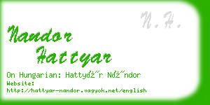 nandor hattyar business card